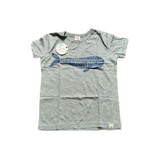 NWT Lulu + Roo Sahara Slub Whale Print Short Sleeve Tee Shirt 5/6